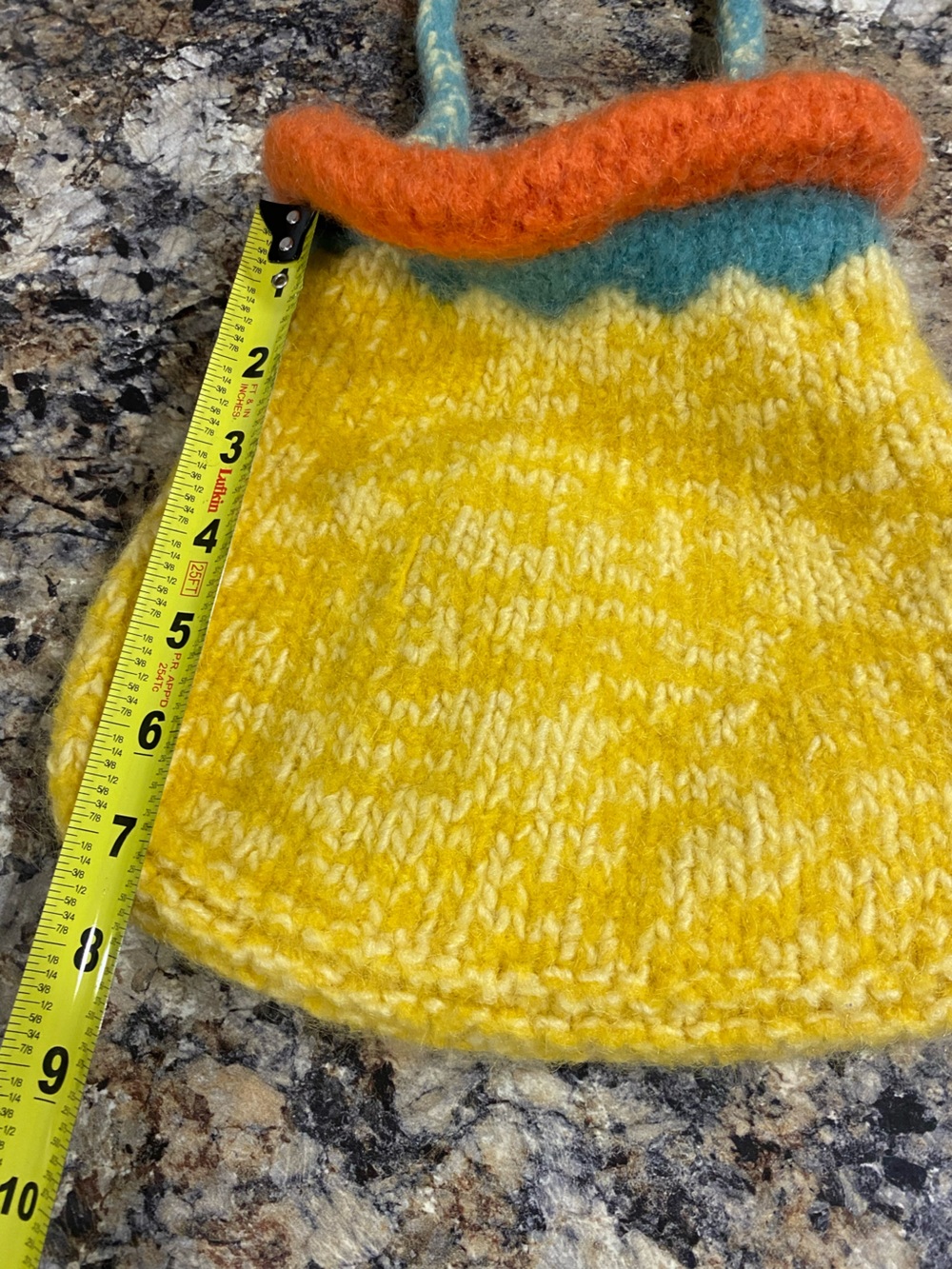 Handmade Crochet Granny Shoulder Bag Yellow Blue Orange Boho Cottagecore - Picture 5 of 6